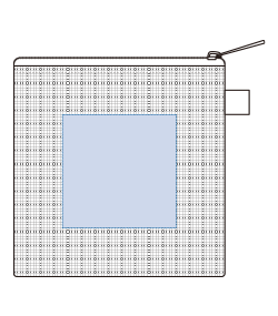 ハードメッシュフラットポーチ(SS)（TP-0070）背面プリント範囲