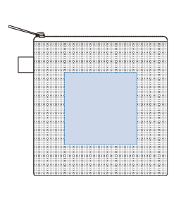 ハードメッシュフラットポーチ(SS)（TP-0070）前面プリント範囲
