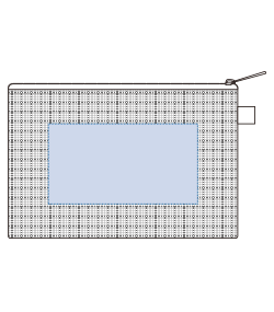 ハードメッシュフラットポーチ(S)（TP-0071）背面プリント範囲