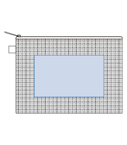 ハードメッシュフラットポーチ(M)（TP-0072）前面プリント範囲