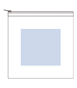 ライトクーラーガゼットマチ付ポーチ（TP-0073）前面プリント範囲