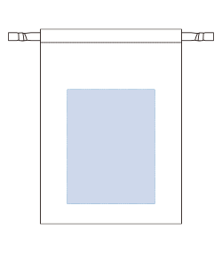 スウェード風巾着（M）（TP-0078）前面プリント範囲