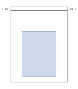 スウェード風巾着（L）（TP-0079）背面プリント範囲