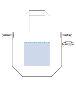 クルリト コンパクトクーラーミニ巾着（TP-0082）前面プリント範囲