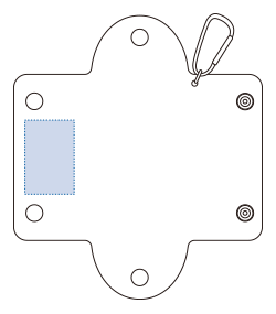 クリアマルチケース（TP-0083）前面Bプリント範囲