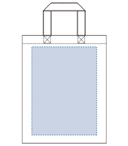 A4コットンバッグ（TR-0128）背面プリント範囲