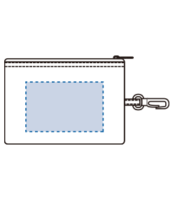 コンパクトバッグ（M）ポーチ付（TR-0136）ポーチ前面プリント範囲