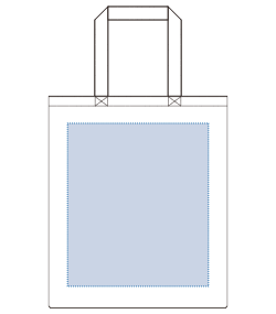 ライトキャンバスバッグ（L）（TR-0146）背面プリント範囲
