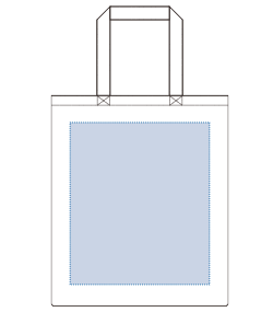 ライトキャンバスバッグ（L）（TR-0146）前面プリント範囲