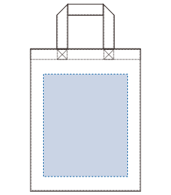 キャンバスカレッジトート（M）（TR-0179）背面プリント範囲