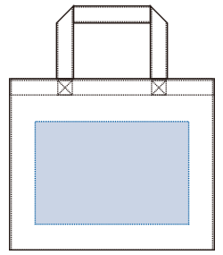 ユーティリティバッグ（S）ワイド（TR-0251）前面プリント範囲
