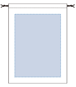 ポリ巾着（L）（TR-0284）背面プリント範囲