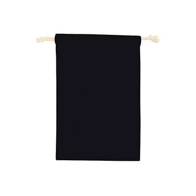 コットン巾着（M）（TR-0293）ブラック