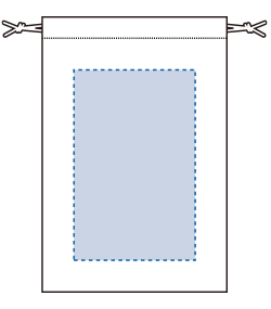 コットン巾着（M）（TR-0293）背面プリント範囲