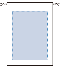 コットン巾着（L）（TR-0294）背面プリント範囲