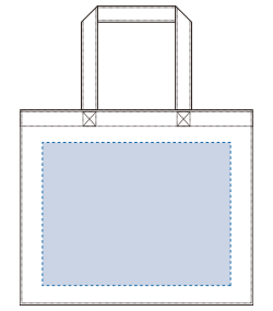 ユーティリティバッグ（L）ワイド（TR-0301）背面プリント範囲