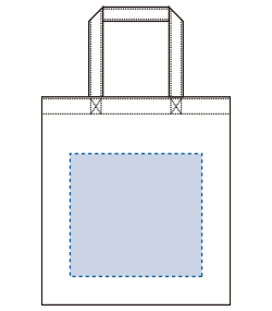 ライトキャンバスバッグ（S）（TR-0336）背面プリント範囲