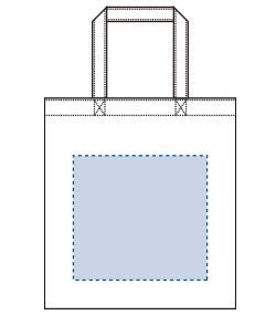 ライトキャンバスバッグ（S）（TR-0336）前面プリント範囲