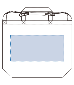 キャンバスWスタイルバッグ（TR-0408）背面プリント範囲