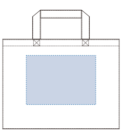 キャンバスカレッジトート（L）ワイド（TR-0412）背面プリント範囲