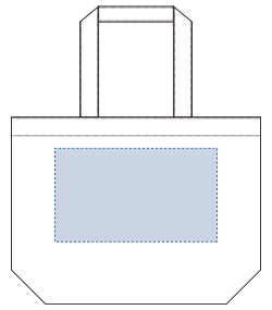 不織布スタンダードバッグ（TR-0434）前面プリント範囲
