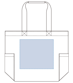 厚手キャンバスマルチトート（TR-0472）背面プリント範囲