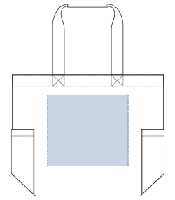 厚手キャンバスマルチトート（TR-0472）前面プリント範囲