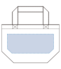 デニムトート（S）（TR-0515）背面プリント範囲