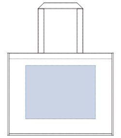不織布イベントバッグ（TR-0526）背面プリント範囲