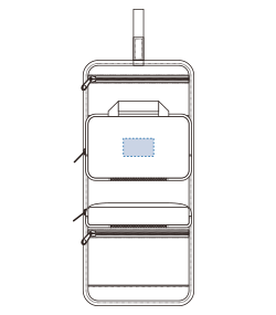トラベルケース（TR-0532）ポーチプリント範囲