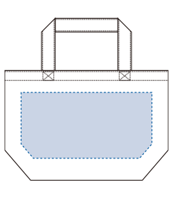 【在庫限り】ポリキャンバストート（S）（TR-0561）前面プリント範囲