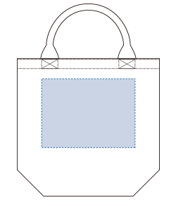 【在庫限り】デニムパイプハンドルトート（M）（TR-0578）背面プリント範囲
