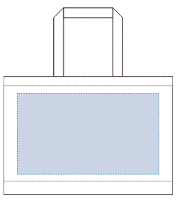 不織布イベントバッグガゼットマチ付（TR-0629）背面プリント範囲