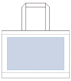 不織布イベントバッグガゼットマチ付（TR-0629）前面プリント範囲