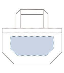 不織布保冷トート（TR-0637）前面プリント範囲