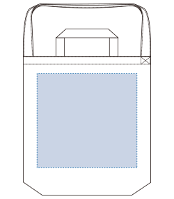 デニムショルダートート（TR-0655）背面プリント範囲