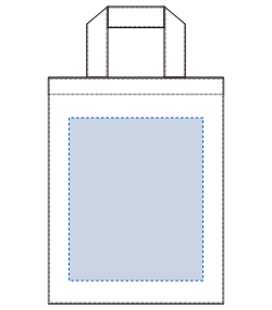 不織布コンビトート（M）（TR-0667）前面プリント範囲