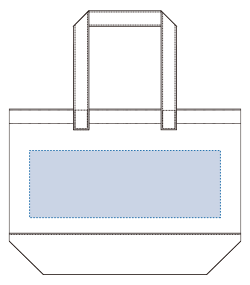 不織布ツートンカラートート（L）（TR-0670）背面プリント範囲