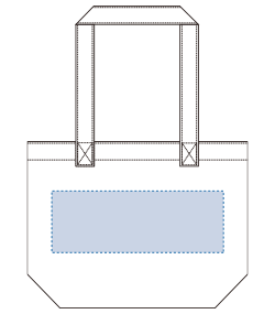 キャンバスアウトハンドルトート（M）（TR-0674）前面プリント範囲