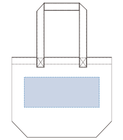 【在庫限り】キャンバスアウトハンドルトート（L）（TR-0675）背面プリント範囲