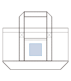 デニムラインコラボトート（TR-0683）前面プリント範囲