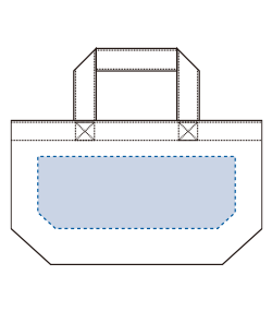 キャンバストート（SS）（TR-0698）背面プリント範囲