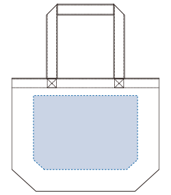 キャンバストート（SM）（TR-0699）前面プリント範囲