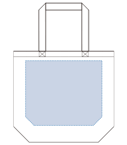 キャンバストート（ML）（TR-0700）背面プリント範囲