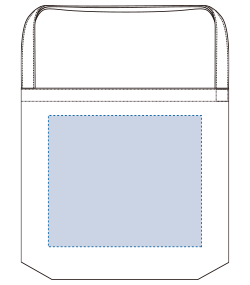 キャンバスショルダートート（TR-0703）背面プリント範囲