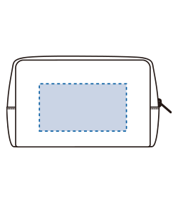 【在庫限り】デニムファスナーポーチ（M）（TR-0707）背面プリント範囲