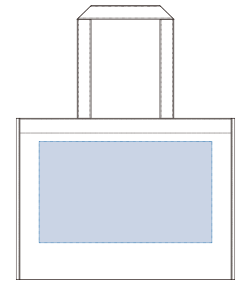 不織布スクエアトート（L）（TR-0716）前面プリント範囲