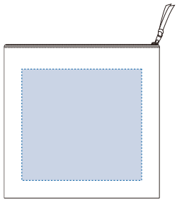 キャンバスクラッチバッグ（TR-0720）背面プリント範囲