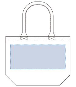 厚手キャンバスパイプハンドルトート（M）（TR-0721）背面プリント範囲