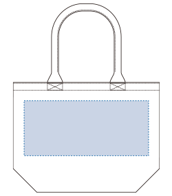 厚手キャンバスパイプハンドルトート（M）（TR-0721）前面プリント範囲